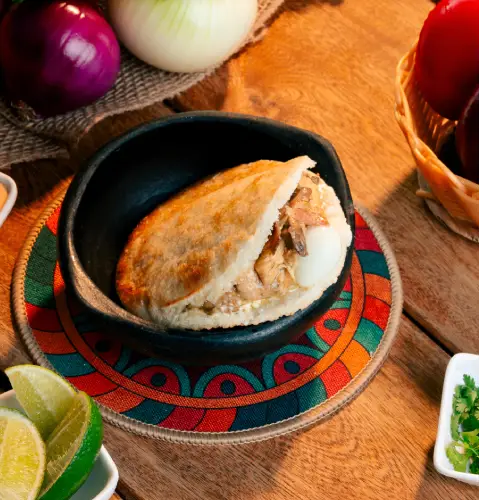 arepa rellena de pink